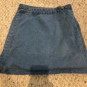 Forever 21 Wrap Jean Skirt